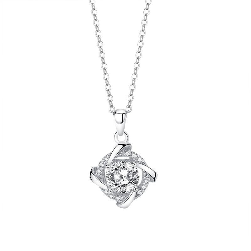 Elegant 925 Sterling Silver Moissanite Necklace2