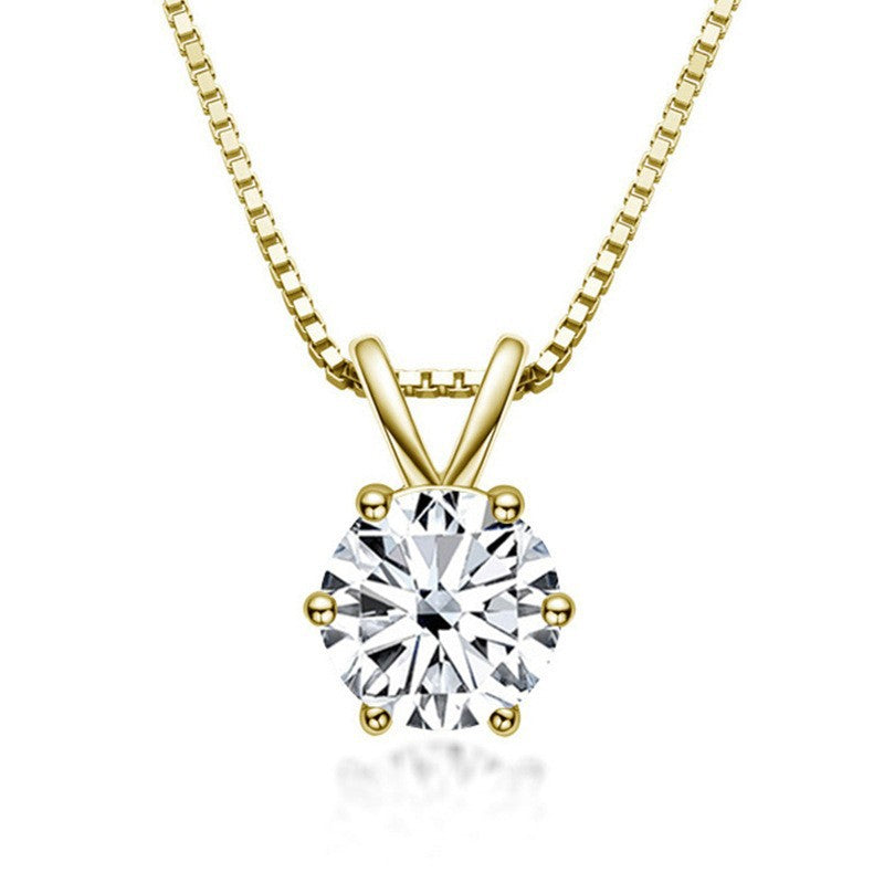 Women's all-match D color moissanite s925 sterling silver necklace with multiple square and round bag designs available for wholesale6