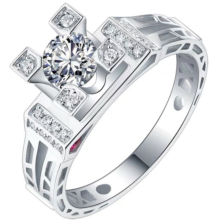 Factory direct supply 925 moissanite Eiffel Tower ring, 1 karat 2 karat, female proposal ring4