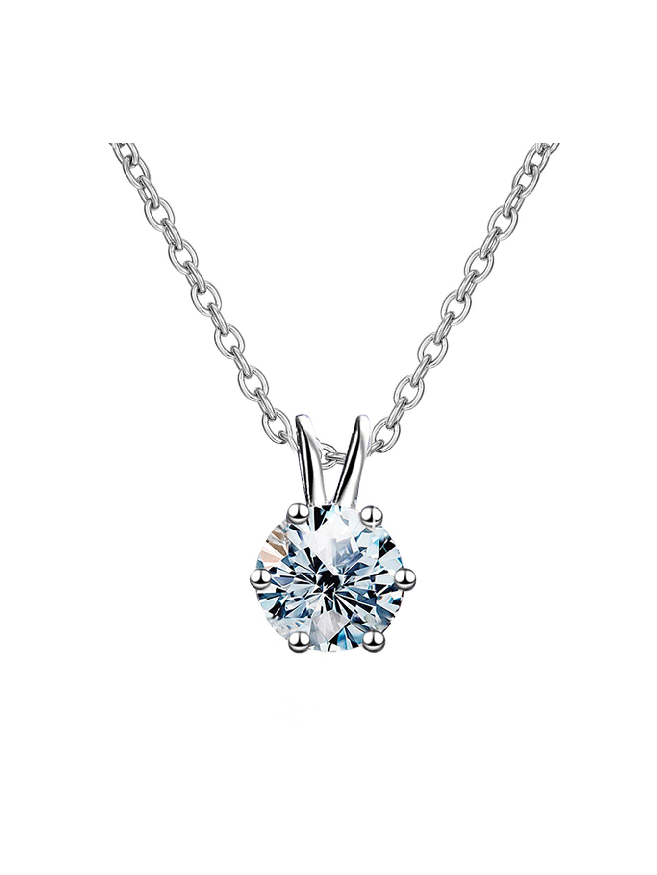 Women's all-match D color moissanite s925 sterling silver necklace with multiple square and round bag designs available for wholesale10