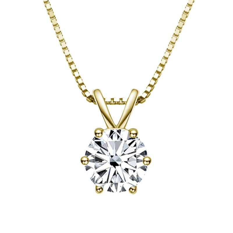 Women's all-match D color moissanite s925 sterling silver necklace with multiple square and round bag designs available for wholesale4