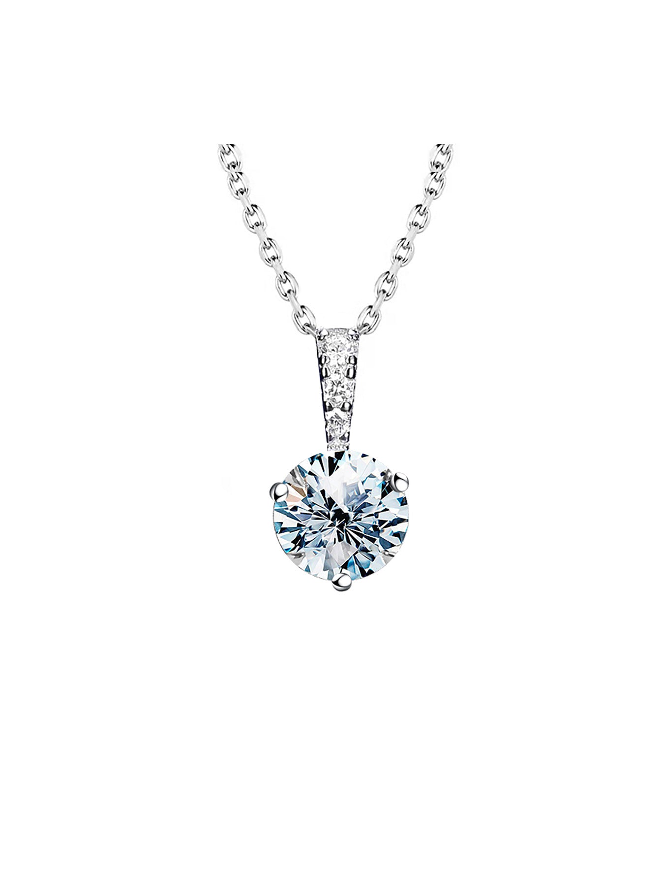 Women's all-match D color moissanite s925 sterling silver necklace with multiple square and round bag designs available for wholesale12