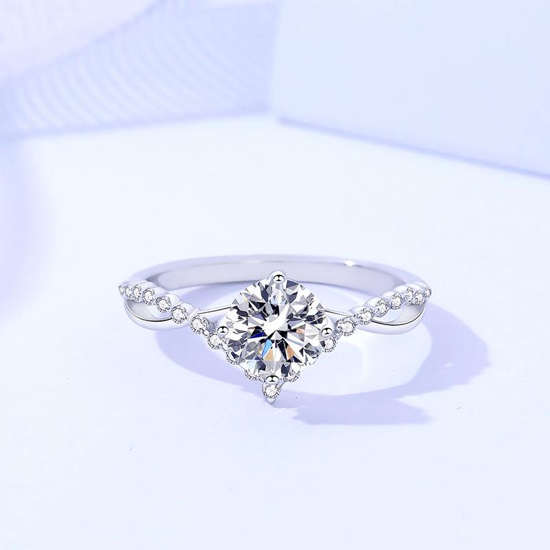 【#139】925 Sterling Silver Moissanite Ring For Valentone's Day