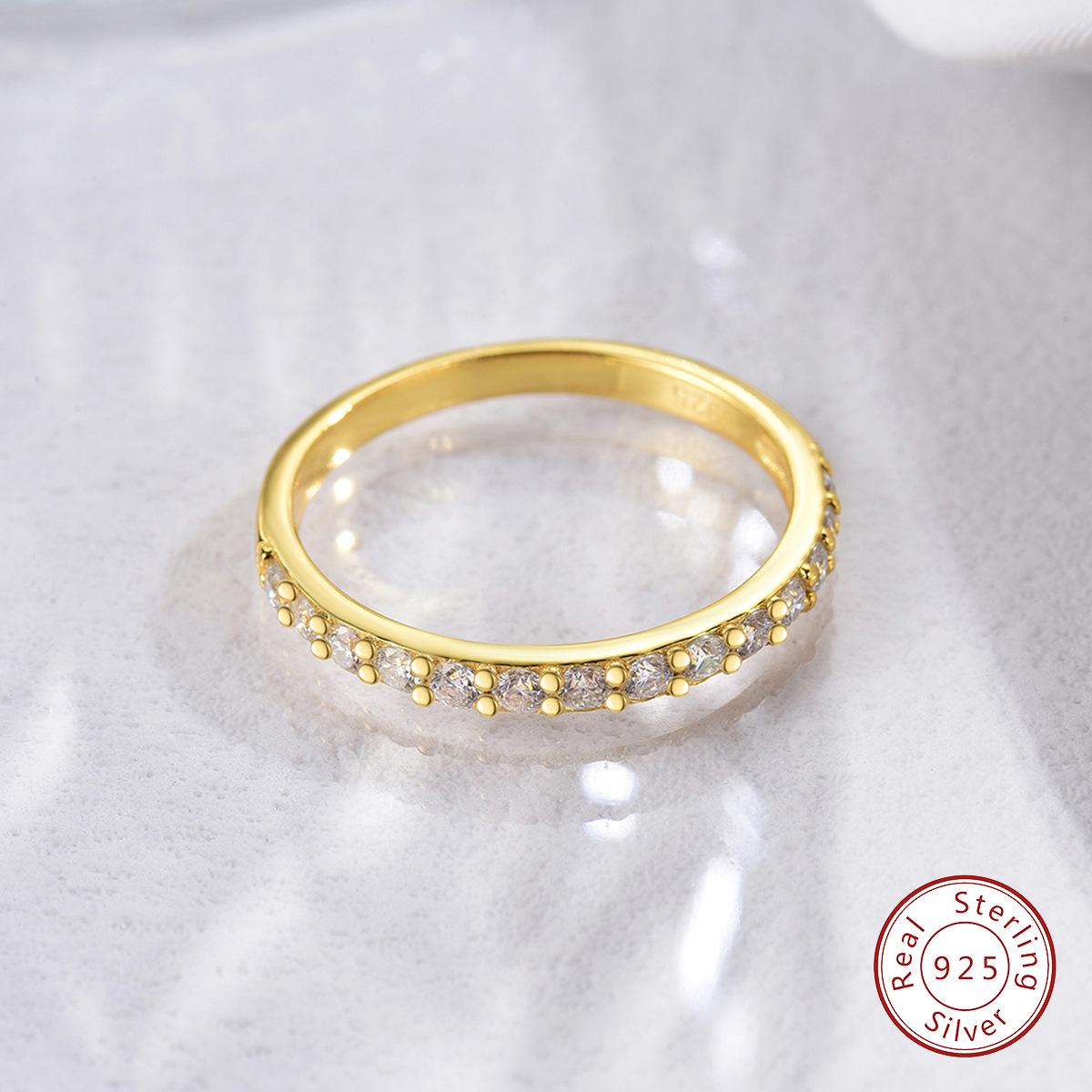 【#173】Multi-Color Moissanite Eternity Ring In 925 Sterling Silver