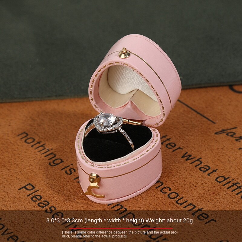 Mini ring box in retro style, simple octagonal portable jewelry ornament storage, suitable for earrings, ideal as a wholesale gift box1